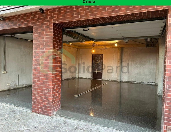 наливной полиуретан-цементный пол в гараже